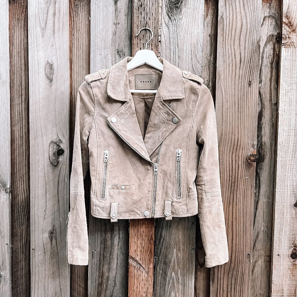 Blank NYC Suede Leather Biker Jacket (EUC)